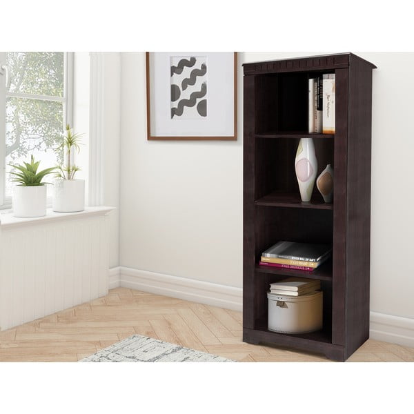 Libreria in legno di pino marrone 50x135 cm Cubrix - Støraa-image-1