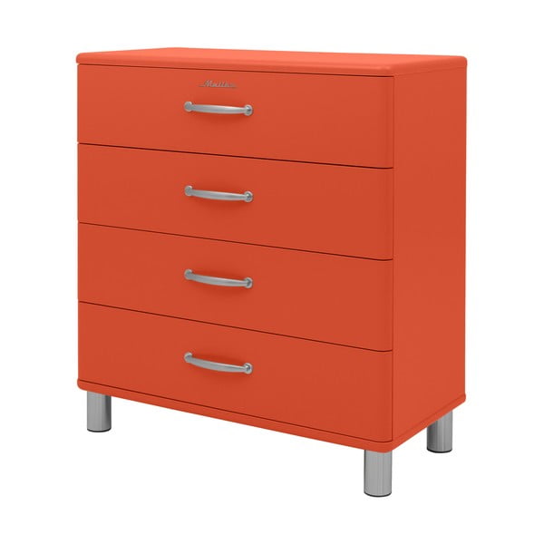 Cassettiera alta rossa 86x92 cm Malibu - Tenzo-image-1