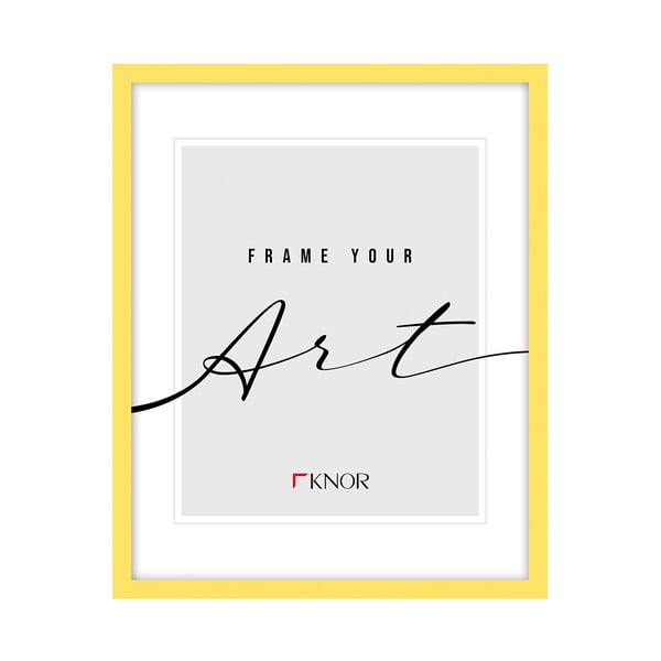 Cornice gialla verticale con sostegno/da appendere 12x17 cm – knor-image-1
