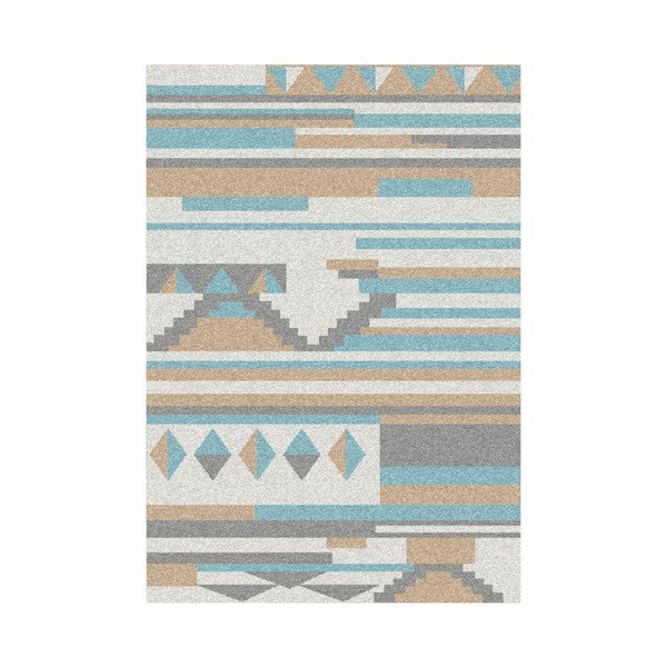 Tappeto blu e beige Narvik, 57 x 110 cm - Universal