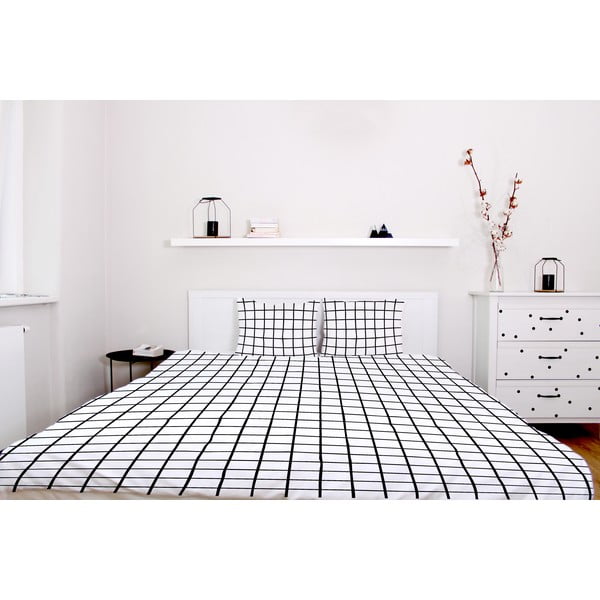 Biancheria da letto in cotone sateen , 200 x 200 cm Simple Checkers - Butter Kings-image-1