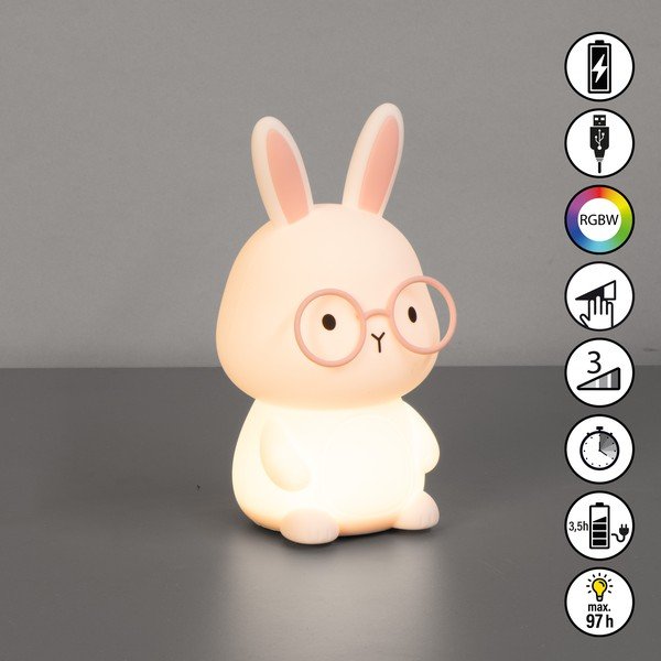 Luce notturna per bambini rosa chiaro Josie – Fischer & Honsel-image-4