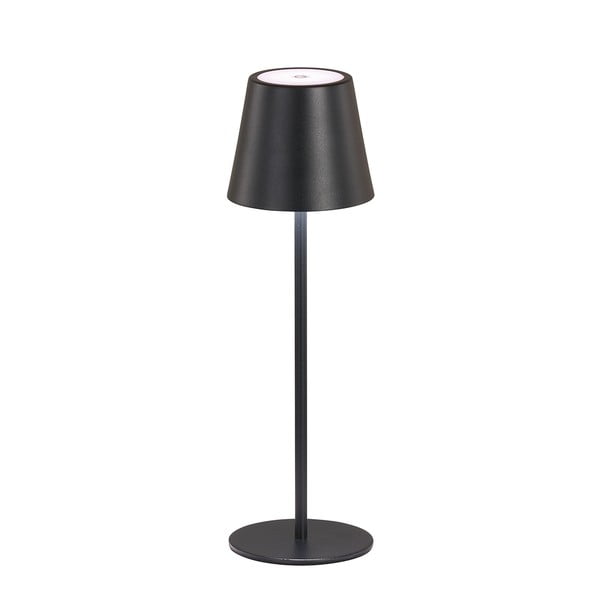 Lampada da tavolo a LED nera con paralume in metallo (altezza 36,5 cm) Viletto - Fischer & Honsel