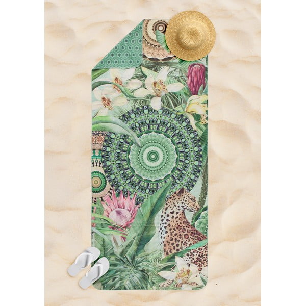 Telo mare verde ad asciugatura rapida 50x100 cm - HIP-image-1