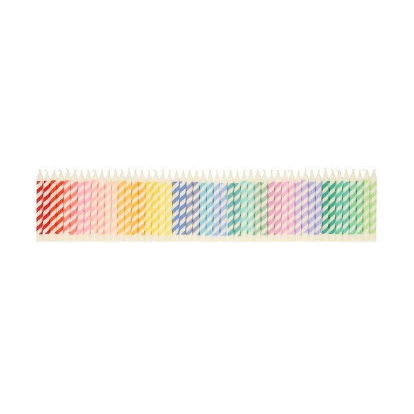 Candele per torta in set da 50 pezzi Rainbow Striped Mini - Meri Meri-image-1
