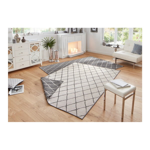 Tappeto da esterno grigio e crema , 80 x 150 cm Malaga - NORTHRUGS-image-2