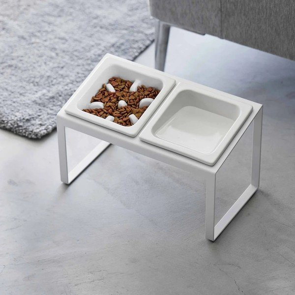 Set di ciotole con supporto in ceramica per animali domestici Nooks – YAMAZAKI-image-2
