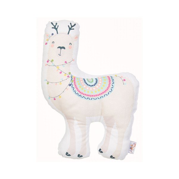 Cuscino per bambini in misto cotone Mike & Co. Cuscino NEW YORK Toy Llama, 26 x 37 cm - Mike & Co. NEW YORK