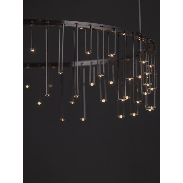 Lampadario LED color argento lucido in alluminio con intensità regolabile ø 65 cm Stellar – Nova Luce-image-3