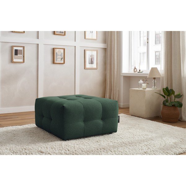 Pouf verde scuro Kleber - Bobochic Paris-image-1