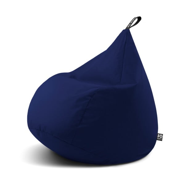 Puof a sacco blu scuro Drop XL – So Soft?