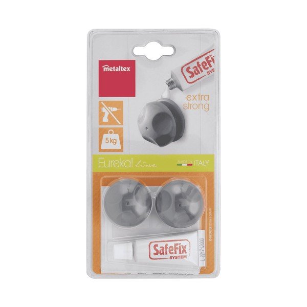 set di fissaggio senza foratura 2 pz Eureka - Metaltex-image-1