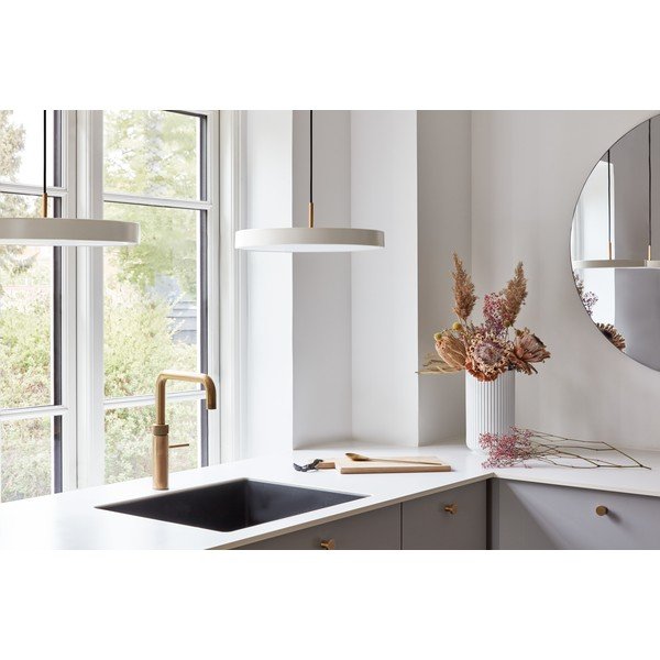 Apparecchio a sospensione dimmerabile LED crema con paralume in metallo ø 43 cm Asteria Plus Medium - UMAGE-image-3