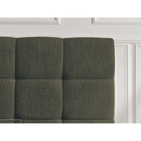 Letto matrimoniale imbottito/in truciolato verde imbottito con contenitore con rete inclusa 160x200 cm Kumo – Bobochic Paris-image-3