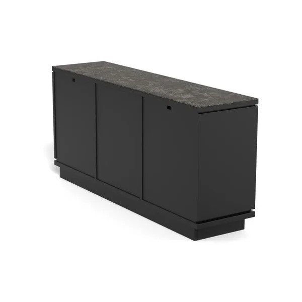 Credenza nera in MDF 160x75x40 cm Tribeca – Actona-image-2