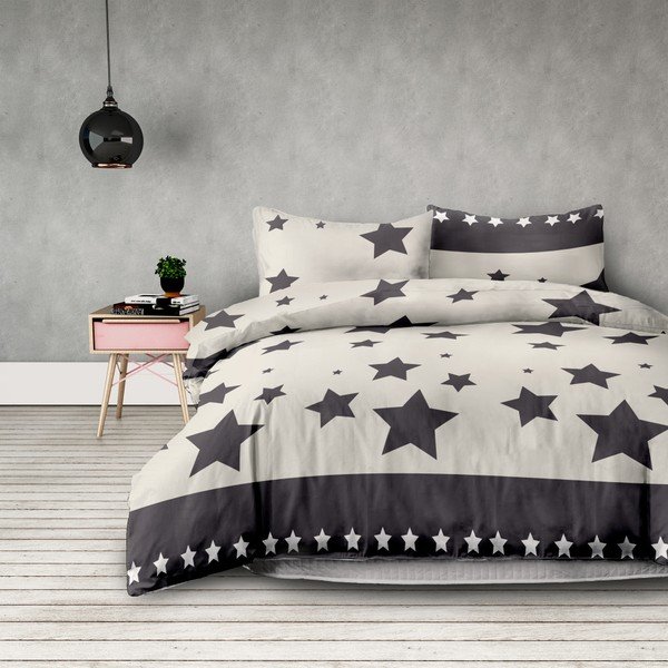 Sada bavlněného povlaku na peřinu a 2 povlaků na polštáře AmeliaHome Averi Starlight, 200 x 200 cm + 50 x 75 cm-image-1