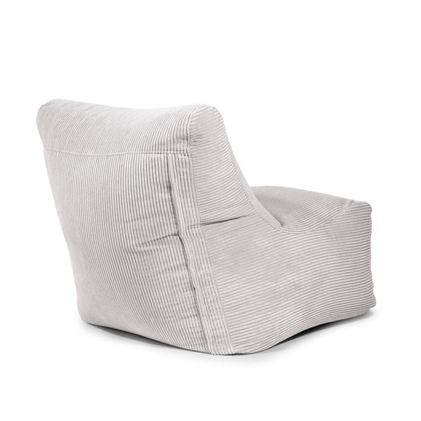 Puof a sacco nero con rivestimento in velluto a coste Seat 100 Lounge – SLOWDOWN-image-4