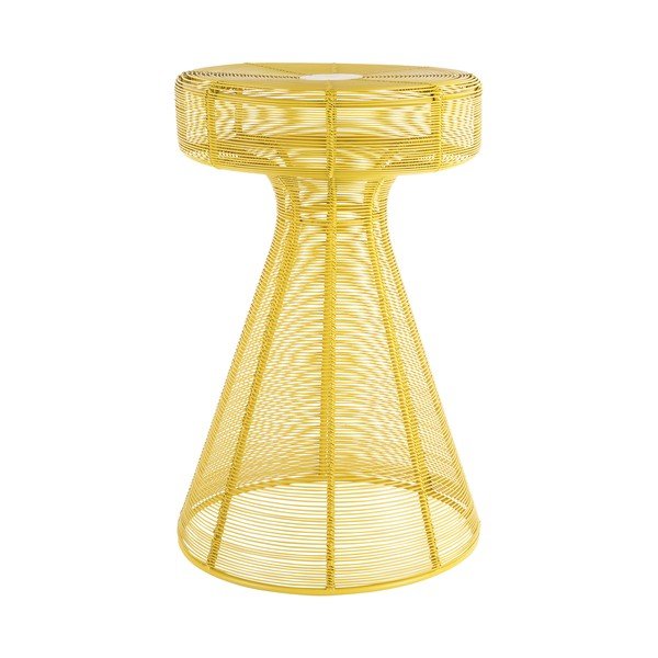 Tavolino rotondo in metallo ø 30,5 cm Cuerda Corcho – Leitmotiv