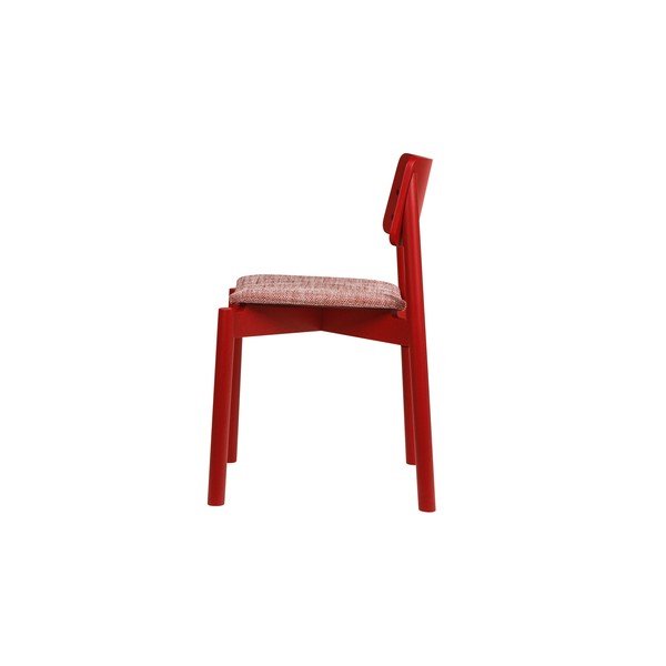 Sedia da pranzo rossa impilabile Wem – noo.ma-image-2