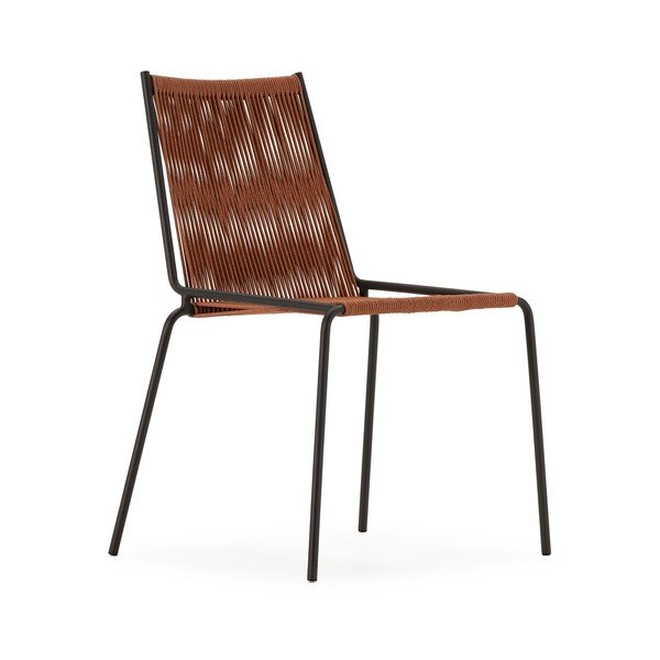 Sedie da pranzo in set color terracotta in metallo impilabili 2 pz Emily – Marckeric