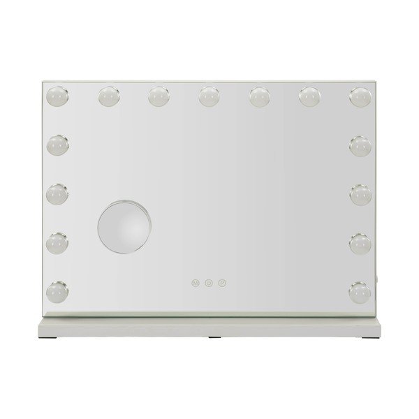 Specchio da parete con illuminazione/con ripiano  55x43 cm Hollywood – Mauro Ferretti