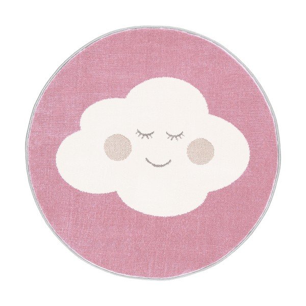 Tappeto rosa per bambini ø 100 cm Soft - FD