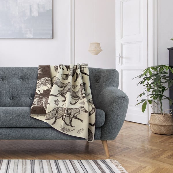 Coperta beige 200x150 cm Fox – Restilo-image-1