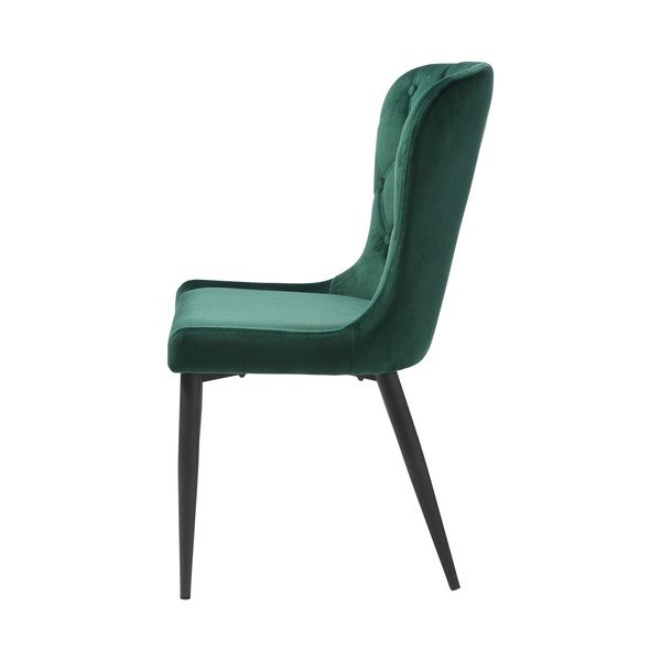 Sedia da pranzo in velluto verde Granby - Unique Furniture-image-4