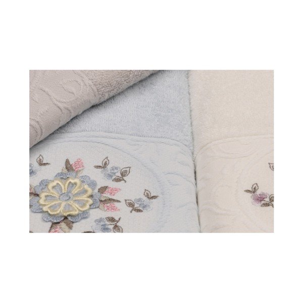 Set di 6 asciugamani in cotone Daireli Papatya, 50 x 90 cm - Foutastic-image-3