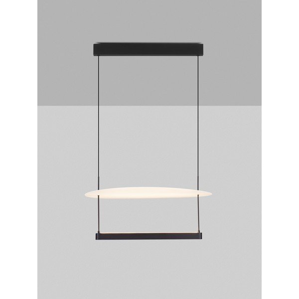 Lampadario LED bianco/nero opaco in alluminio con intensità regolabile ø 60 cm Diona – Nova Luce-image-3