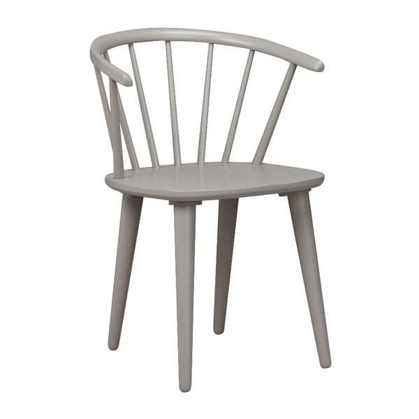 Sedia da pranzo in legno di gomma grigio chiaro Carmen - Rowico