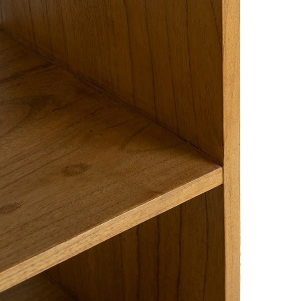 Libreria di colore naturale in legno mindi massiccio 90x150x40 cm Lysa – Ixia-image-4