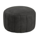 Pouf grigio antracite in similpelle , ⌀ 60 cm Doria - Actona