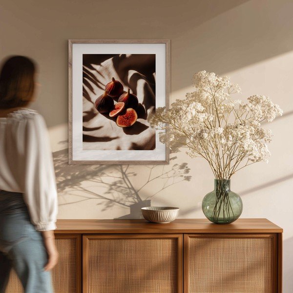 Dipinto stampato con cornice inclusa 40x50 cm Ripe Figs – Styler-image-2