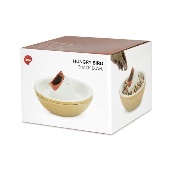 Ciotolina da portata gialla/bianca in ceramica 250 ml Hungry Bird – Balvi-image-3