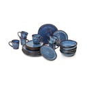 Set da pranzo in gres blu scuro 24 pezzi Glosia - Bonami Selection