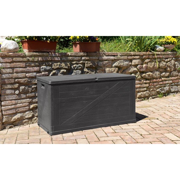 Contenitore da giardino color antracite Wood – Toomax-image-1
