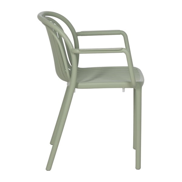 Sedia da pranzo verde in plastica impilabile Alia – Ixia-image-2