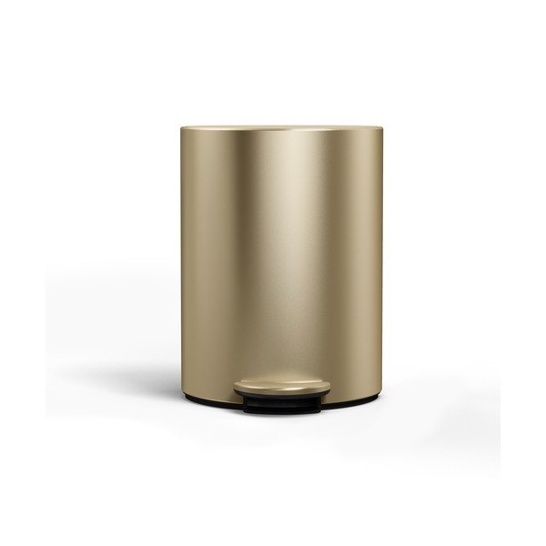 Cestino per la spazzatura oro opaco in acciaio con pedale 6 l – simplehuman-image-3