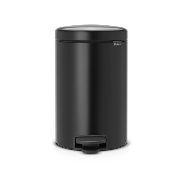 Černý pedálový odpadkový koš Brabantia Newicon, 12 l