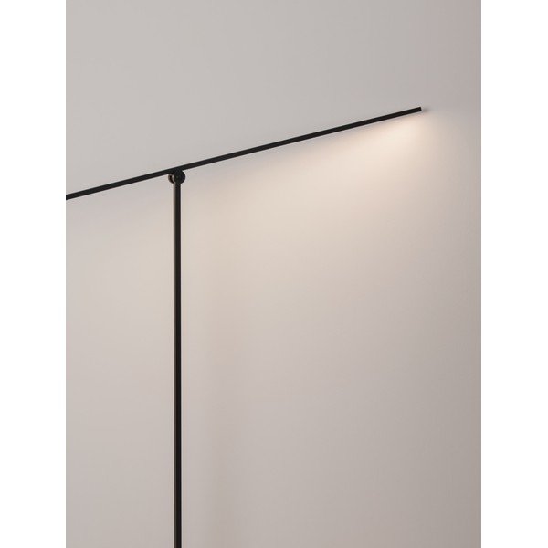 Lampada da terra LED nera opaca in metallo con struttura flessibile/con intensità regolabile (altezza totale 144 cm) Tenso – Nova Luce-image-2
