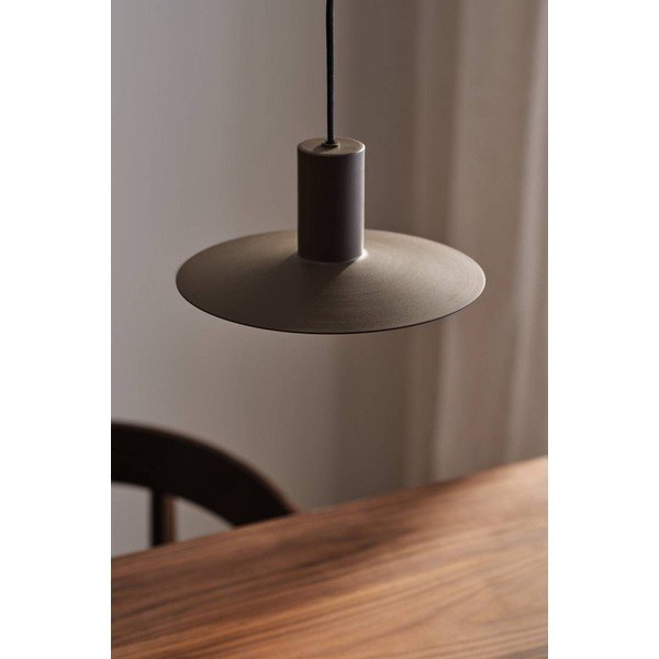 Lampadario marrone in alluminio con intensità regolabile ø 25 cm Evan – Jotex-image-1
