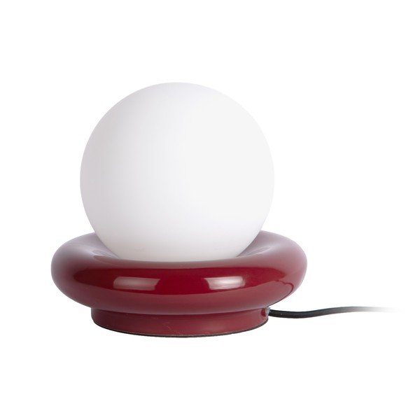 Lampada da tavolo burgundy in ceramica (altezza totale 19 cm) Catania Ring – Leitmotiv