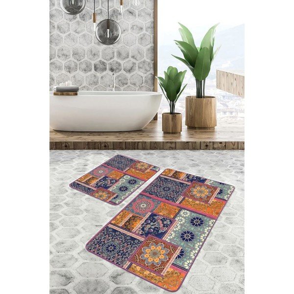 Set di tappetini per il bagno in velluto 2 pz 60x100 cm – Mila Home-image-4
