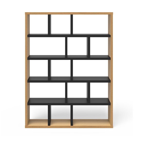Libreria in rovere decorato in nero e naturale 150x198 cm Berlin - TemaHome-image-2