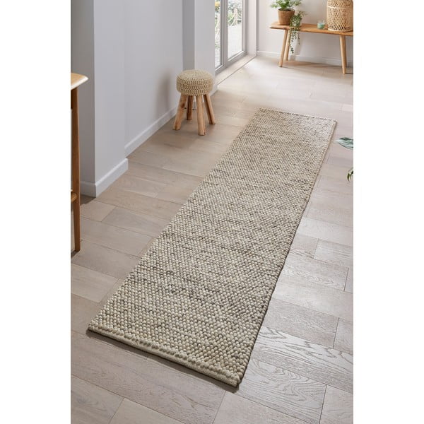 Tappeto in lana grigio chiaro 60x230 cm Minerals - Flair Rugs-image-1