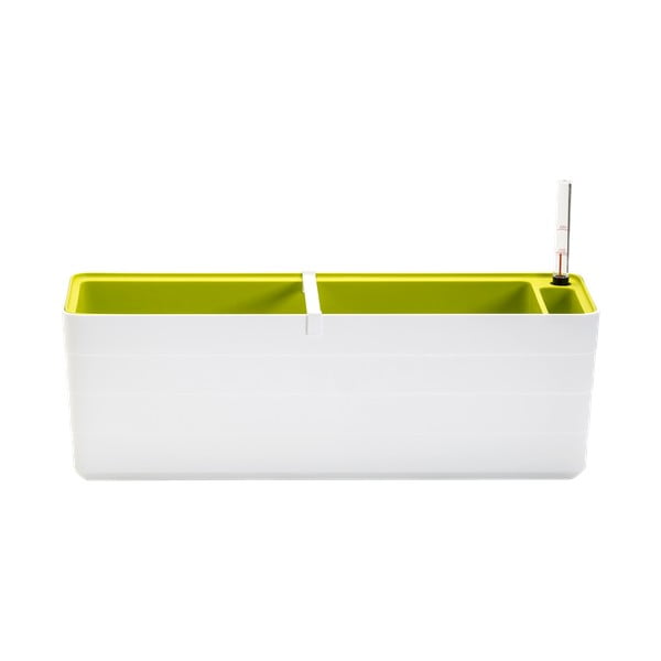 Fioriera autoinnaffiante bianco-verde, lunghezza 59 cm Berberis - Plastia