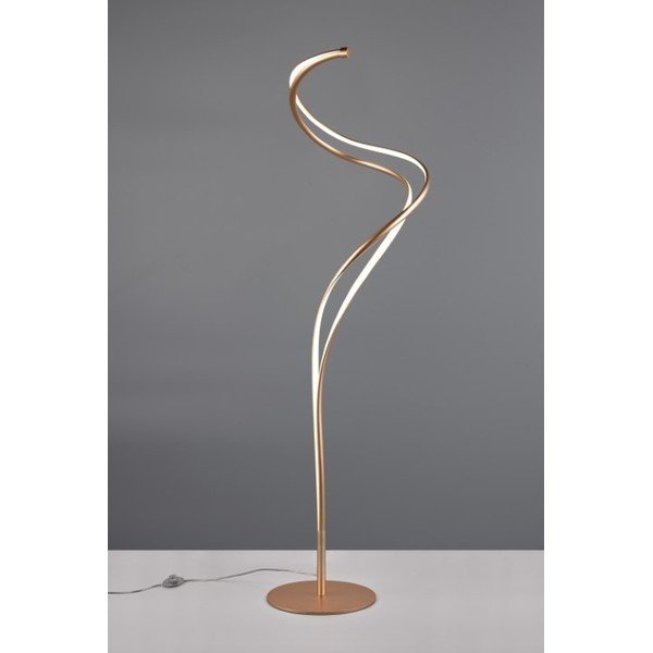 Lampada da terra a LED con paralume in metallo color oro (altezza 160 cm) Nala - Trio Select-image-1