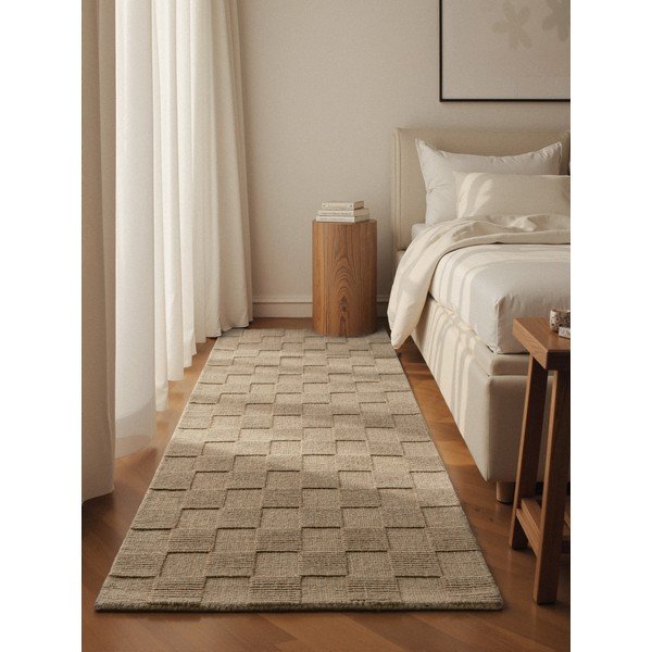 Passatoia marrone in lana tessuta a mano 80x200 cm Scala – Villeroy&Boch-image-1