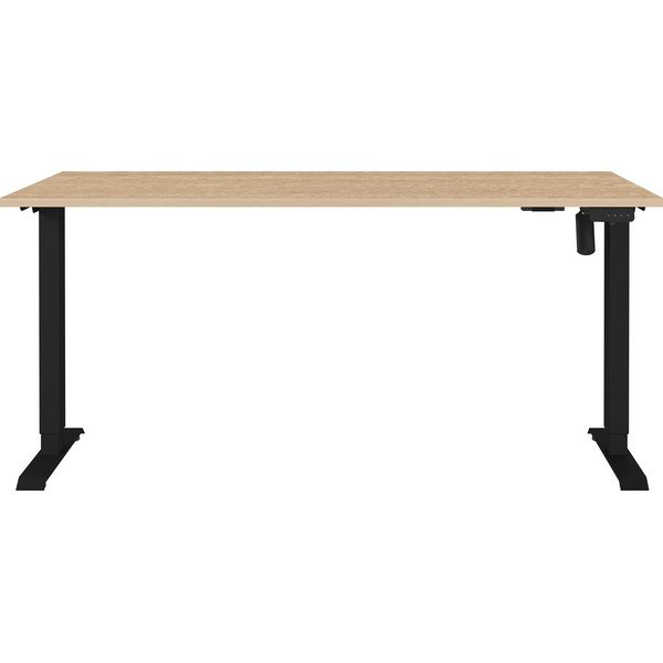 Scrivania regolabile con piano effetto rovere con altezza regolabile elettricamente 80x160 cm Boras – Germania-image-1